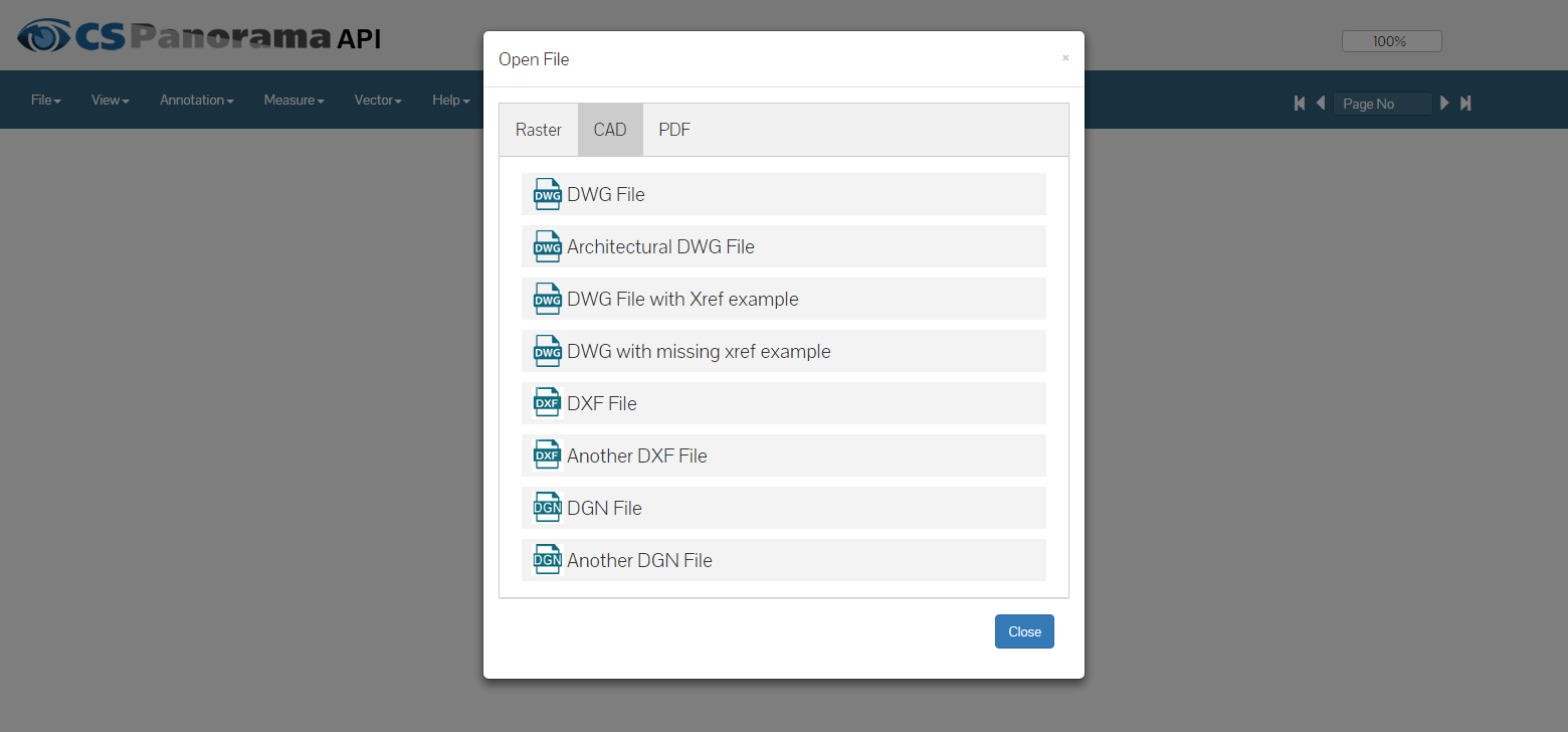 HTML5 document viewer with JS API | CSPanorama API